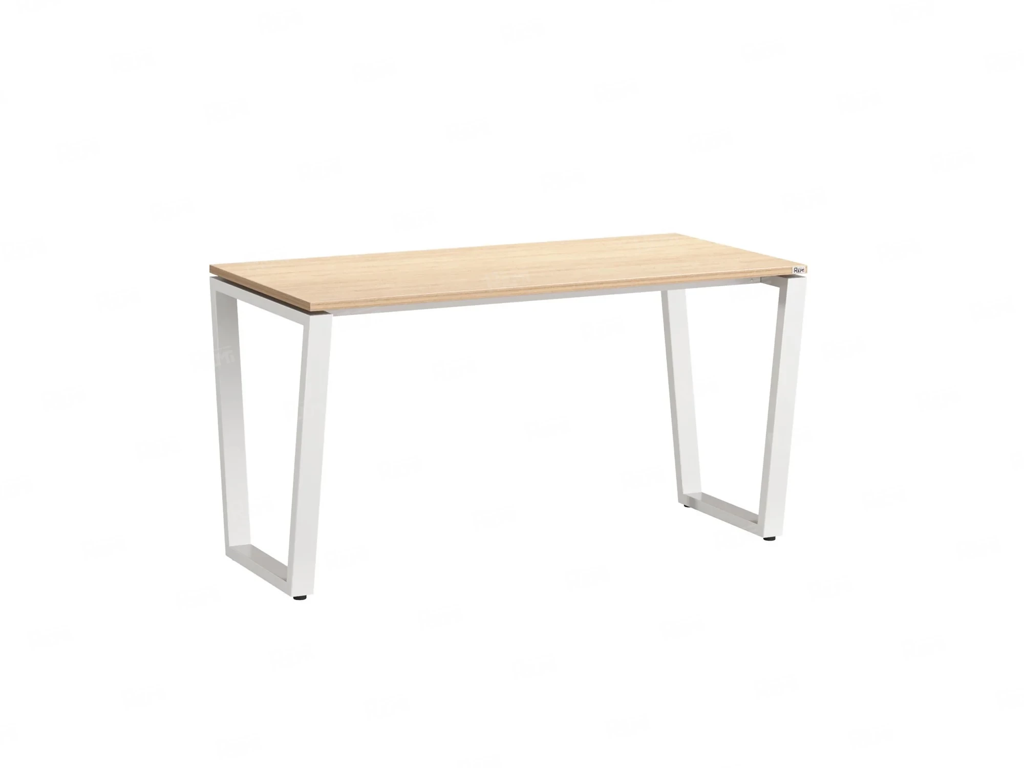 Стол прямой на U-образных опорах 800x800x750 RM003-8x8 Вяз Швейцарский светлый/Белый