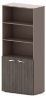 Шкаф-стеллаж RAC073, с замком 89,8x44,8x198,2см Дуб Термо/Серый камень, Серия Аккорд / Accord
