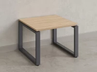 Журнальный стол с полкой 700x800x550 RM182-7x8 Вяз Швейцарский светлый/Серый