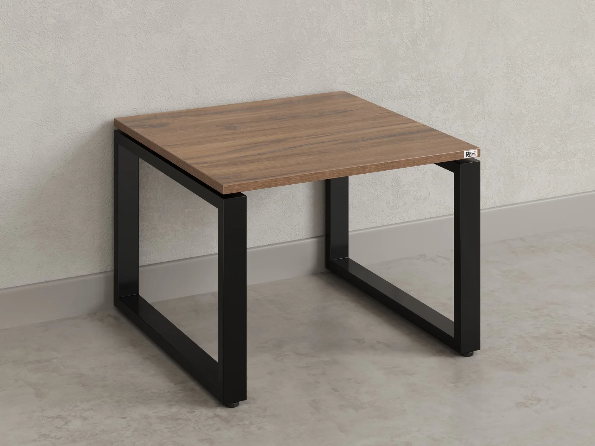 Журнальный стол с полкой 800x700x550 RM182-8x7 Дуб Юстус/Черный