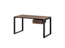 Стол прямой с подвесной тумбой, О-опора 1600x700x750 RM036-16x7 Дуб Апрельский шоколад/Черный