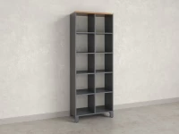 Стеллаж, 10 ячеек 750х370х1980 RM142-75x37 Дуб Юстус/Серый