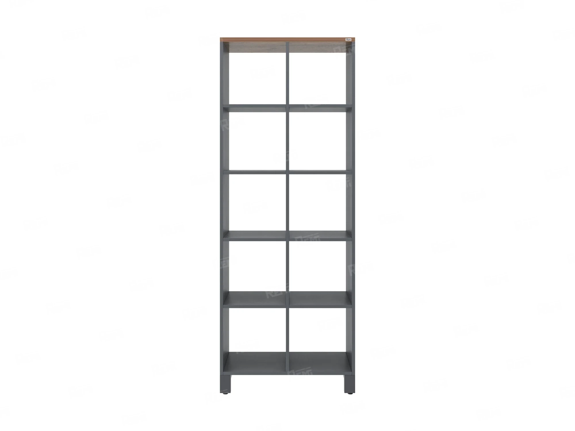Стеллаж, 10 ячеек 750х370х1980 RM142-75x37 Дуб Юстус/Серый