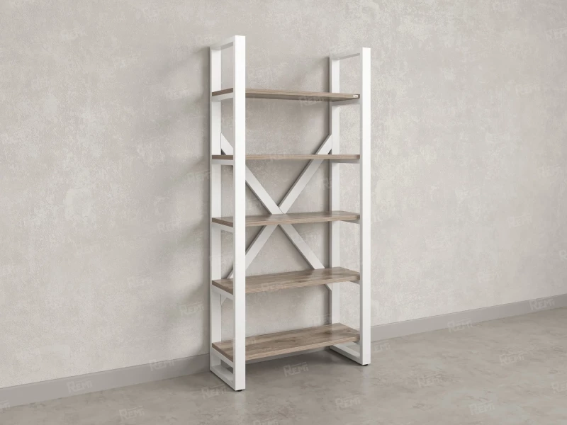 Стеллаж, 5 уровней 900x370x1920 RM131-90x37 Дуб Маувелла/Белый