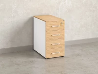 Тумба приставная, 4 ящика 400x800x750 RM121-40x80 Вяз Швейцарский светлый/Белый