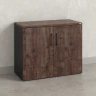 Шкаф низкий распашной, регулируемые опоры, 2 уровня 900x420x750 RM148-90x42 Дуб Апрельский шоколад/Черный