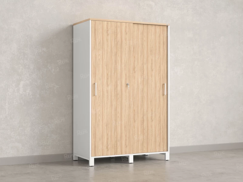 Шкаф-купе, штанга, 1 полка 1200x600x1900 RM163-90x60 Вяз Швейцарский светлый/Белый