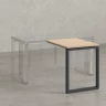 Брифинг прямой, с парящей столешнецей, на О-образном каркасе 1500x600x750 RM072-15x6 Вяз Швейцарский светлый/Серый