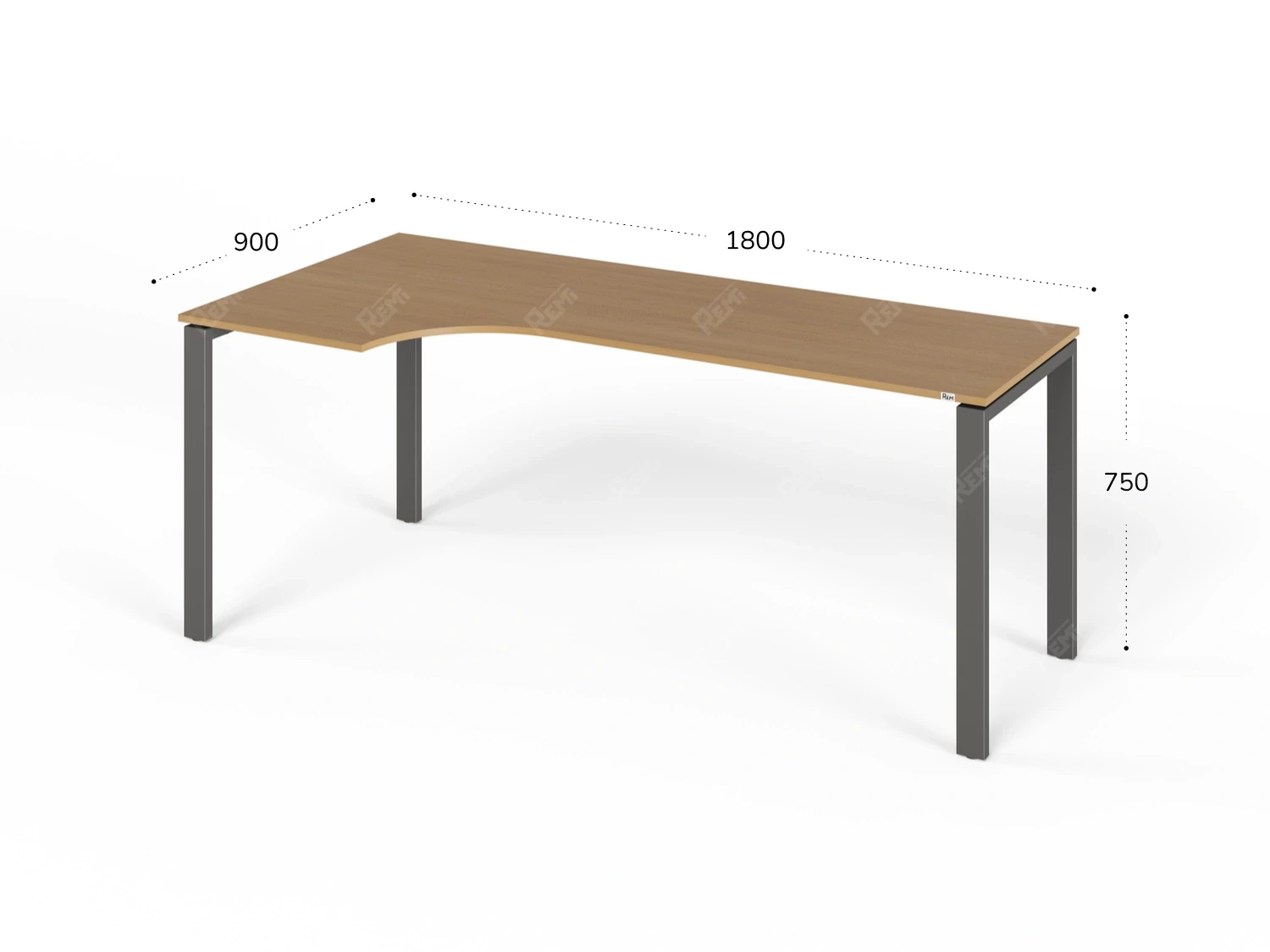 Угловой стол RLG016 180x90x75 Бук, Серия ЛАЙТ | LIGHT