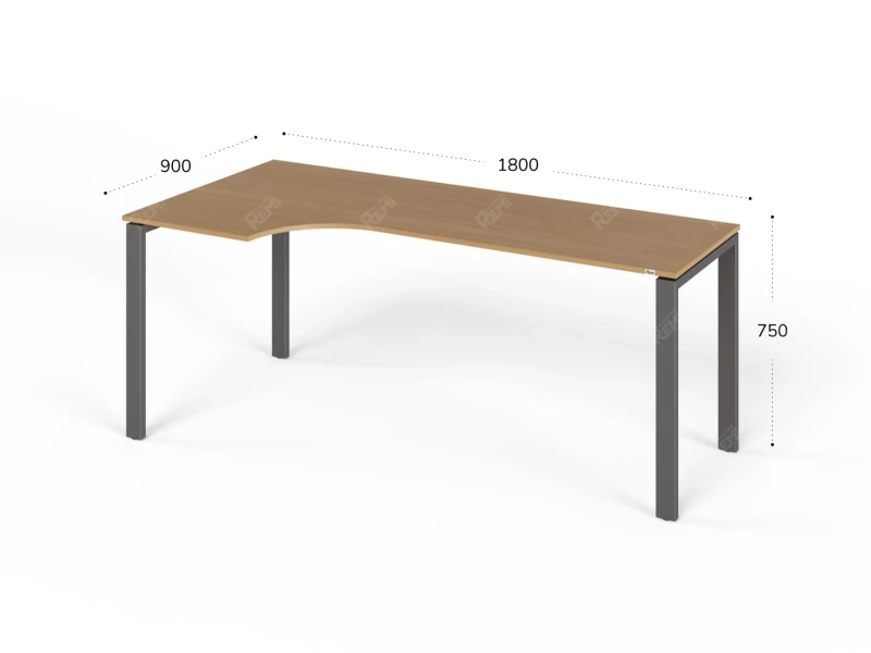 Угловой стол RLG016 180x90x75 Бук, Серия ЛАЙТ | LIGHT