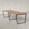 Cтол для переговоров, на V-обазном каркасе 2100x1400x750 RM082-210x140 Дуб Юстус/Серый