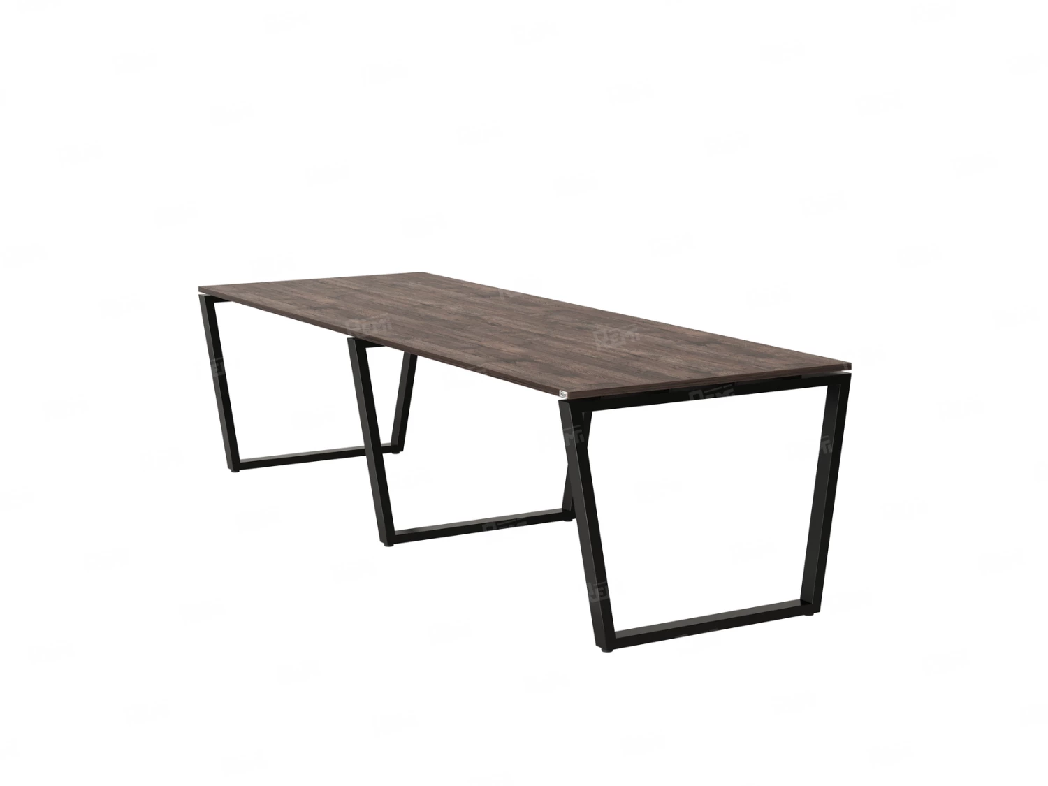 Cтол для переговоров, на V-обазном каркасе 2200x1400x750 RM082-220x140 Дуб Апрельский шоколад/Черный