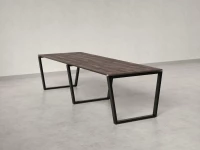 Cтол для переговоров, на V-обазном каркасе 2200x1400x750 RM082-220x140 Дуб Апрельский шоколад/Черный