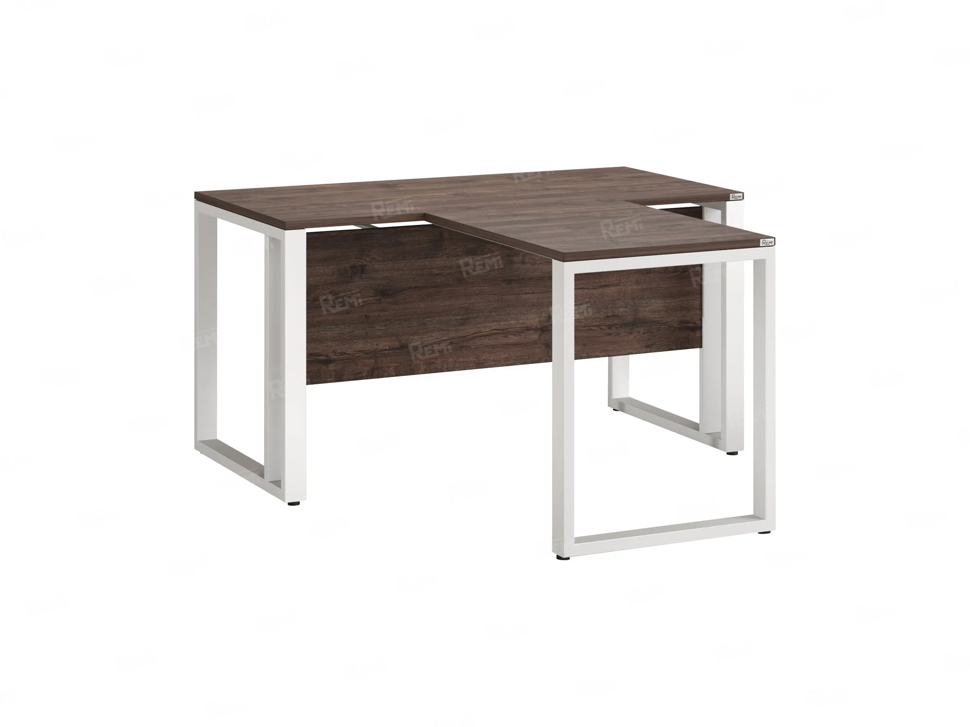 Стол с брифингом на О-образных опорах с экраном ЛДСП RM046-16x7 1600x2300x750 Дуб Апрельский шоколад/Белый