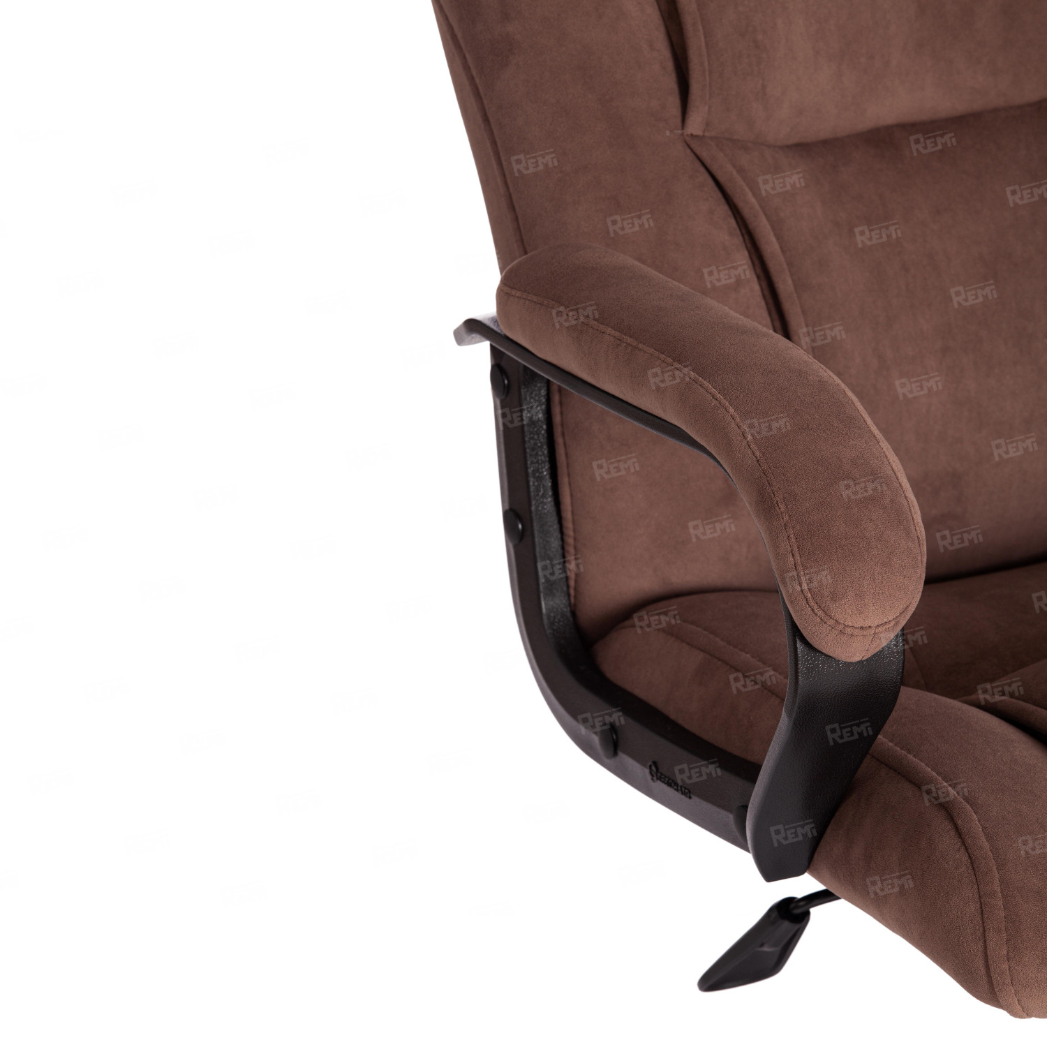 Кресло BERGAMO хром Коричневый/Коричневый, Флок (арт. 19372)