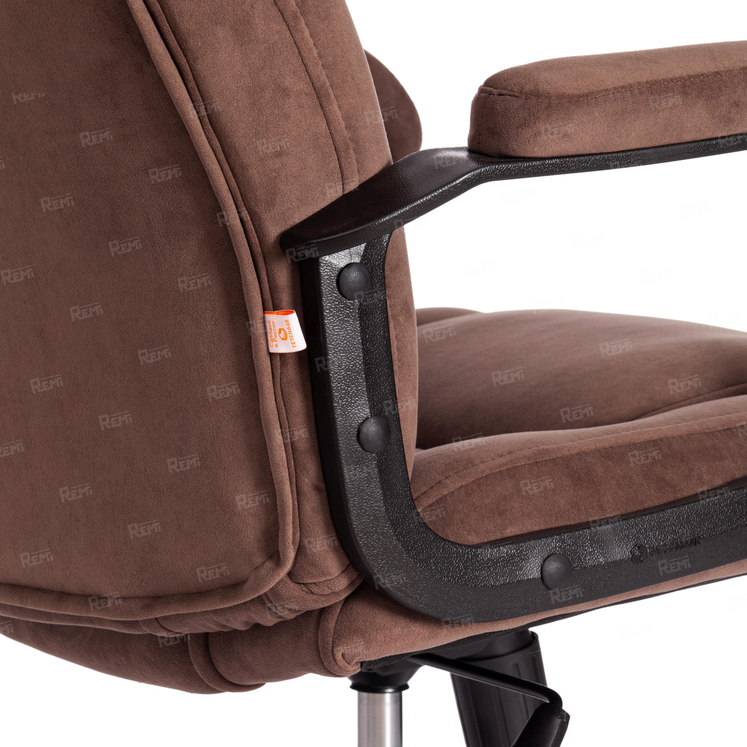 Кресло BERGAMO хром Коричневый/Коричневый, Флок (арт. 19372)