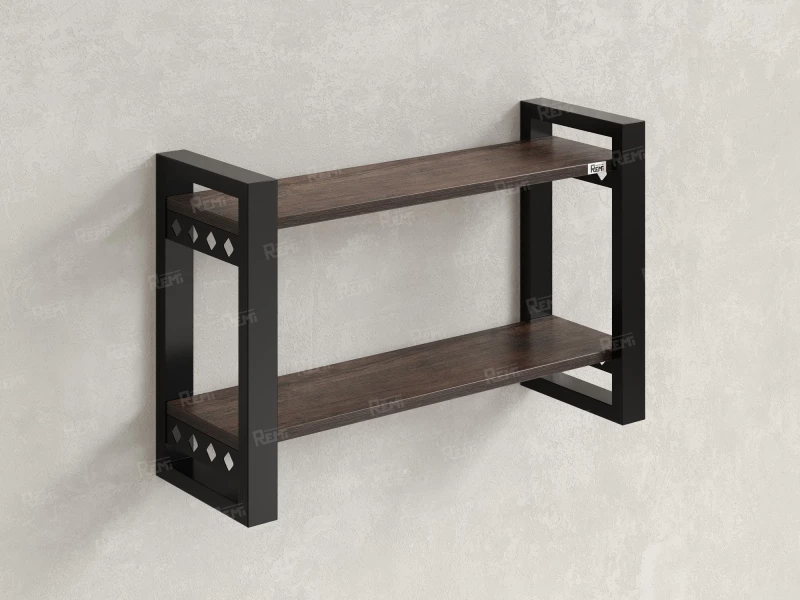 Полка настенная 900x200x500 RM194-90x20 Дуб Апрельский шоколад/Черный