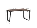Стол угловой, U-опора, правый 1400x800/1000x750, RM050-14x8-10 Дуб Апрельский шоколад/Черный