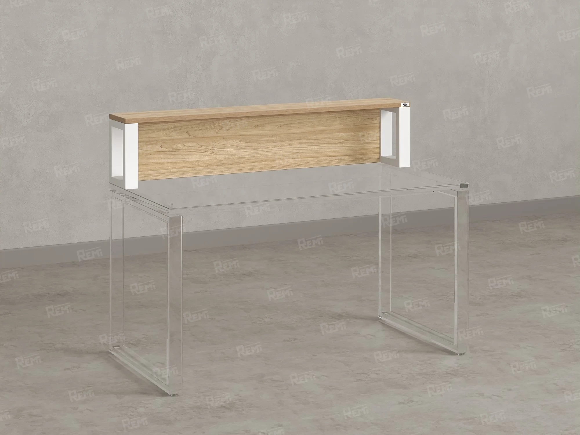 Надстройка для стола 1600x200x300 RM208-160x40 Вяз Швейцарский Светлый/Белый