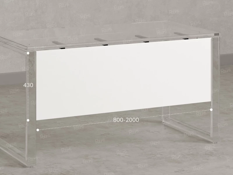 Нижний подвесной ЛДСП экран 1400x16x430 RM202-140x43 Белый