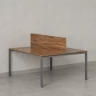 Бенч-система, 2 рабочих места, с одним экраном ЛДСП 1400x1600x750 RM165-2-14x16 Дуб Юстус/Серый