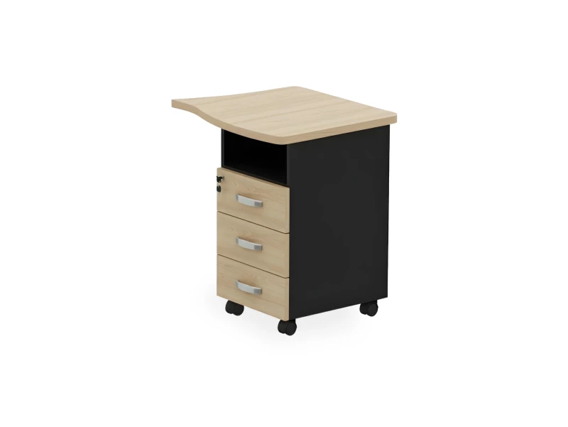 BRL RB089-73х60R Тумба приставная правая 730х600х740 Акация/Черный