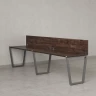 Бенч-система в 1 ряд, 2 рабочих места 2 ЛДСП экранов 3600x800x750 RM174-4-36x8 Дуб Апрельский шоколад/Серый