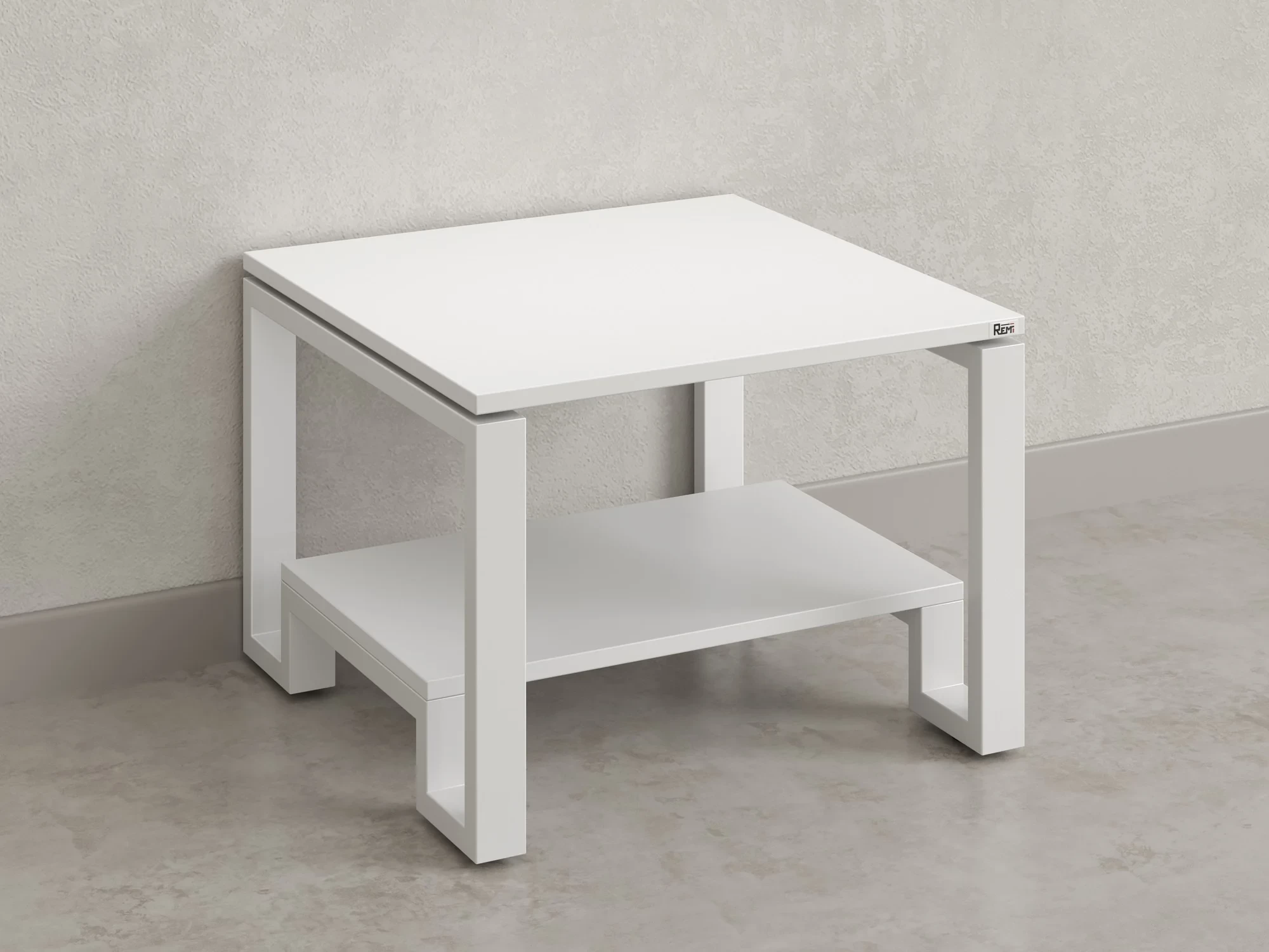 Журнальный стол с полкой 600x700x550 RM181-6x7 Белый/Белый