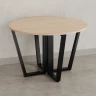 Круглый стол на U-образных опорах 1200x1200x750 RM188-12x12 Вяз Швейцарский светлый/Черный