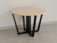 Круглый стол на U-образных опорах 1200x1200x750 RM188-12x12 Вяз Швейцарский светлый/Черный