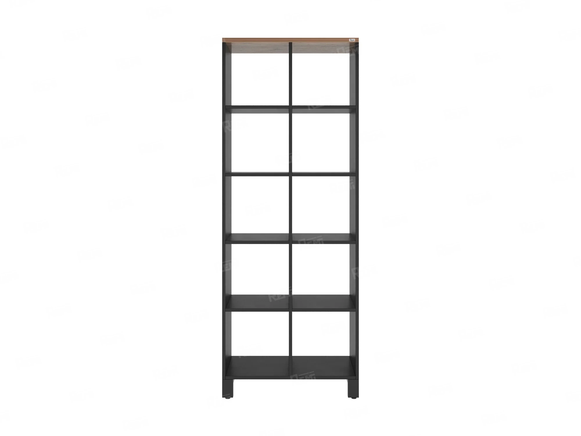 Стеллаж, 10 ячеек 750х370х1980 RM142-75x37 Дуб Юстус/Черный