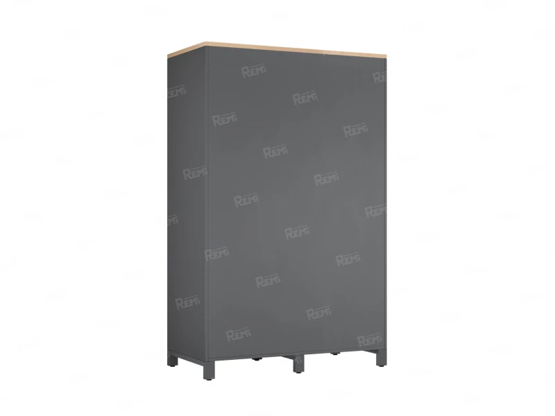 Шкаф-купе, штанга, 1 полка 1200x600x1900 RM163-90x60 Вяз Швейцарский светлый/Серый