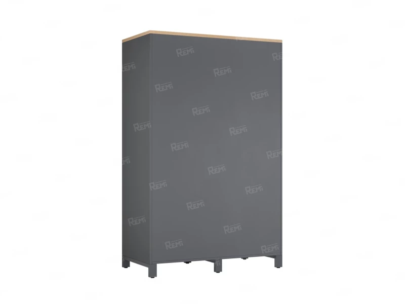 Шкаф-купе, штанга, 1 полка 1200x600x1900 RM163-90x60 Вяз Швейцарский светлый/Серый