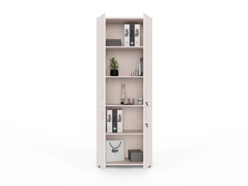 Шкаф RLG040 4 двери 700х350х1830 Дуб Молочный, Серия ЛАЙТ | LIGHT