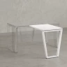 Брифинг прямой, с парящей столешнецей, на U-образном каркасе 900x600x750 RM074-9x6 Белый/Белый