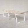 Cтол для переговоров, на V-обазном каркасе 2200x1400x750 RM082-220x140 Дуб Маувелла/Белый