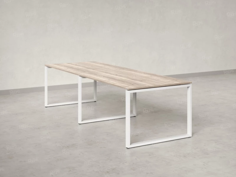 Cтол для переговоров, на О-обазном каркасе 2000x1250x750 RM081-200x125 Дуб Маувелла/Белый