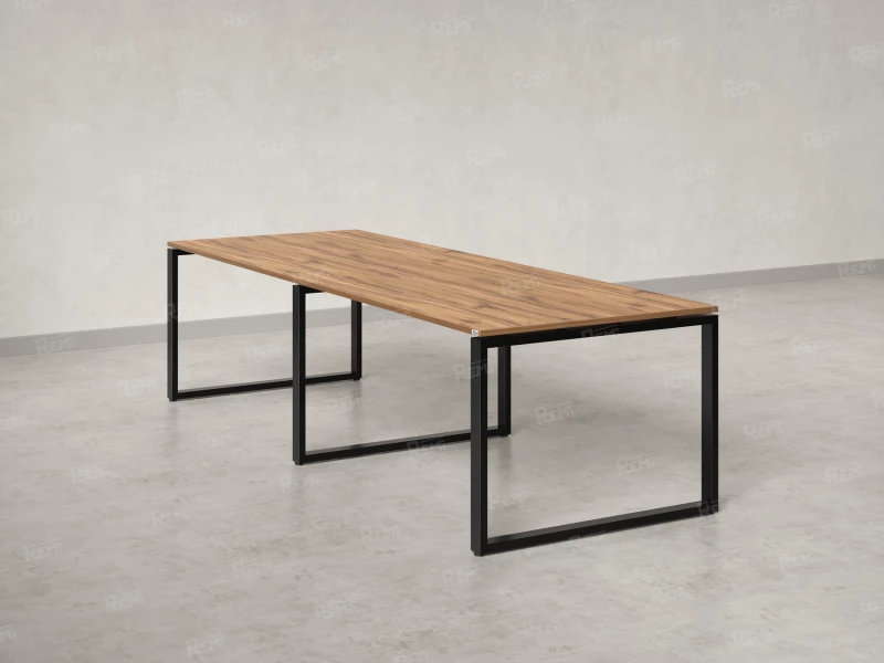 Cтол для переговоров, на О-обазном каркасе 2200x1200x750 RM081-220x120 Дуб Юстус/Черный
