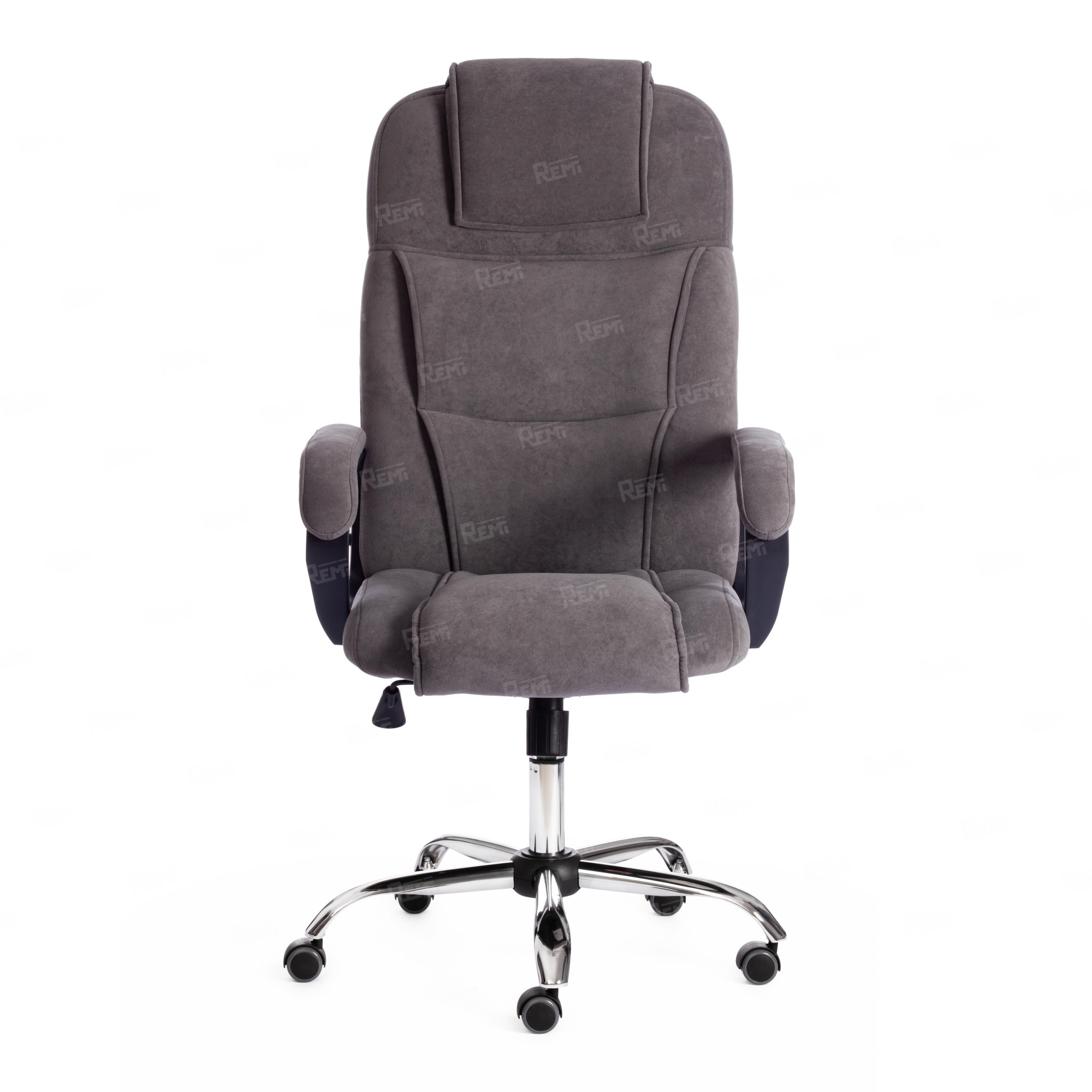 Кресло BERGAMO хром Серый/Серый, Флок (арт. 19374)