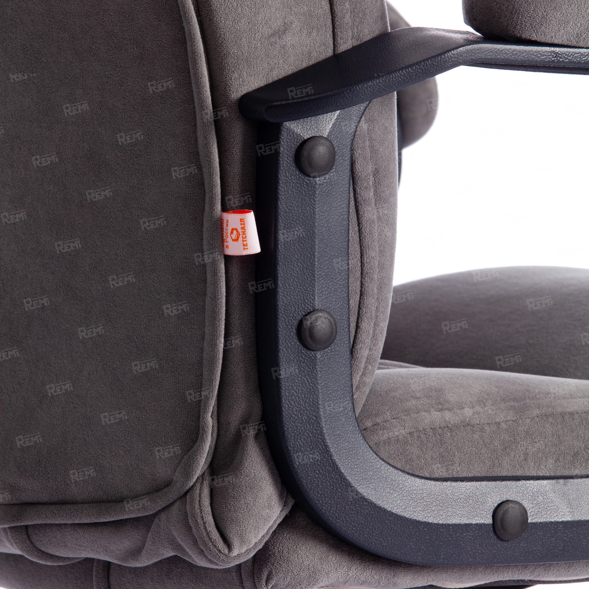 Кресло BERGAMO хром Серый/Серый, Флок (арт. 19374)