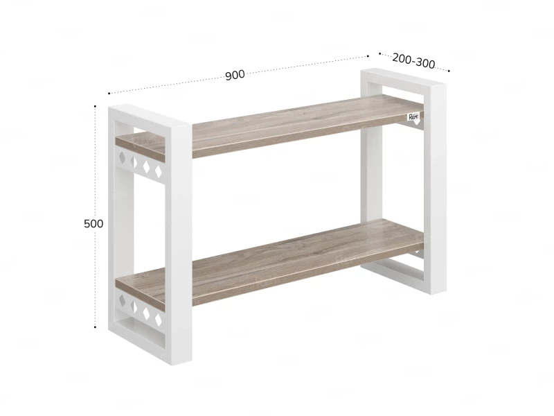 Полка настенная 900x200x500 RM194-90x20 Дуб Маувелла/Белый