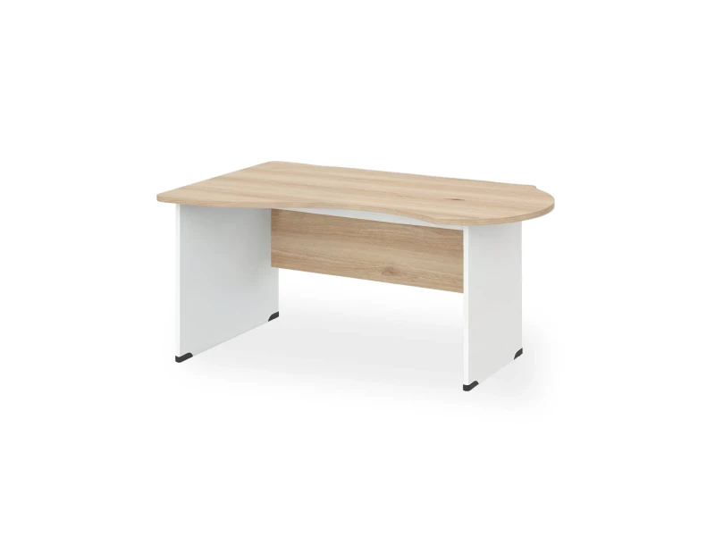 BRL RB004-180х120L Стол асимметричный левый 1800х1200х740 Акация/Белый