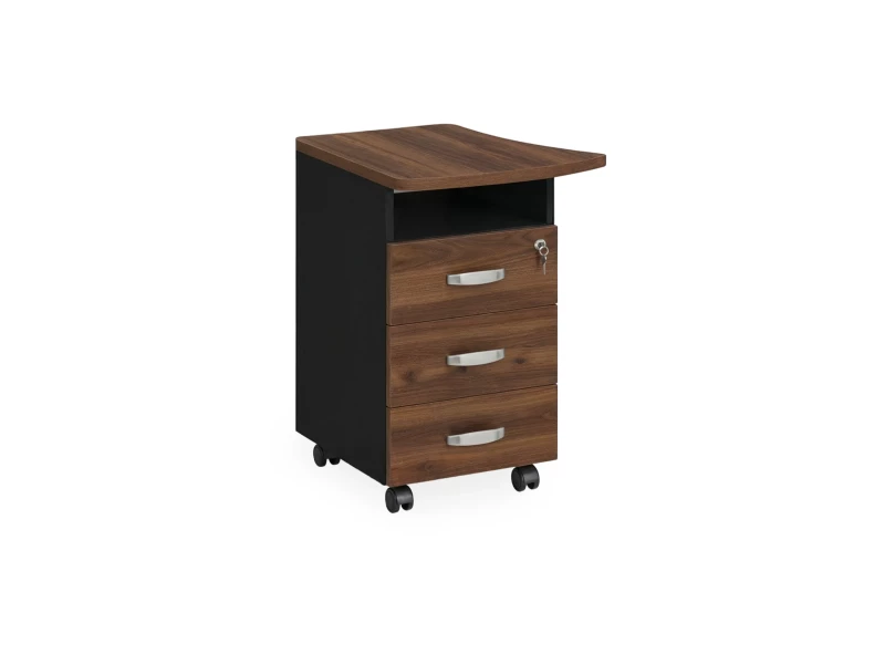 BRL RB085-53х60L Тумба приставная левая 530х600х740 Орех Вармия/Черный