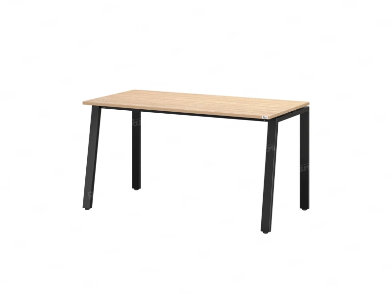 Стол прямой на Л-образных опорах 800x700x750 RM004-8x7 Вяз Швейцарский светлый/Черный