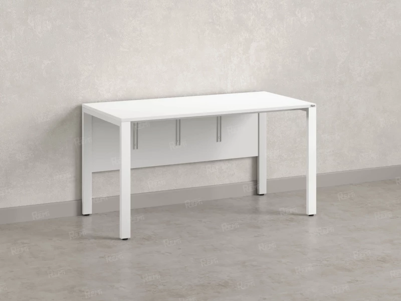 Стол прямой на П-образных опорах, экран ЛДСП 1200x600x750 RM005-12x6 Белый/Белый