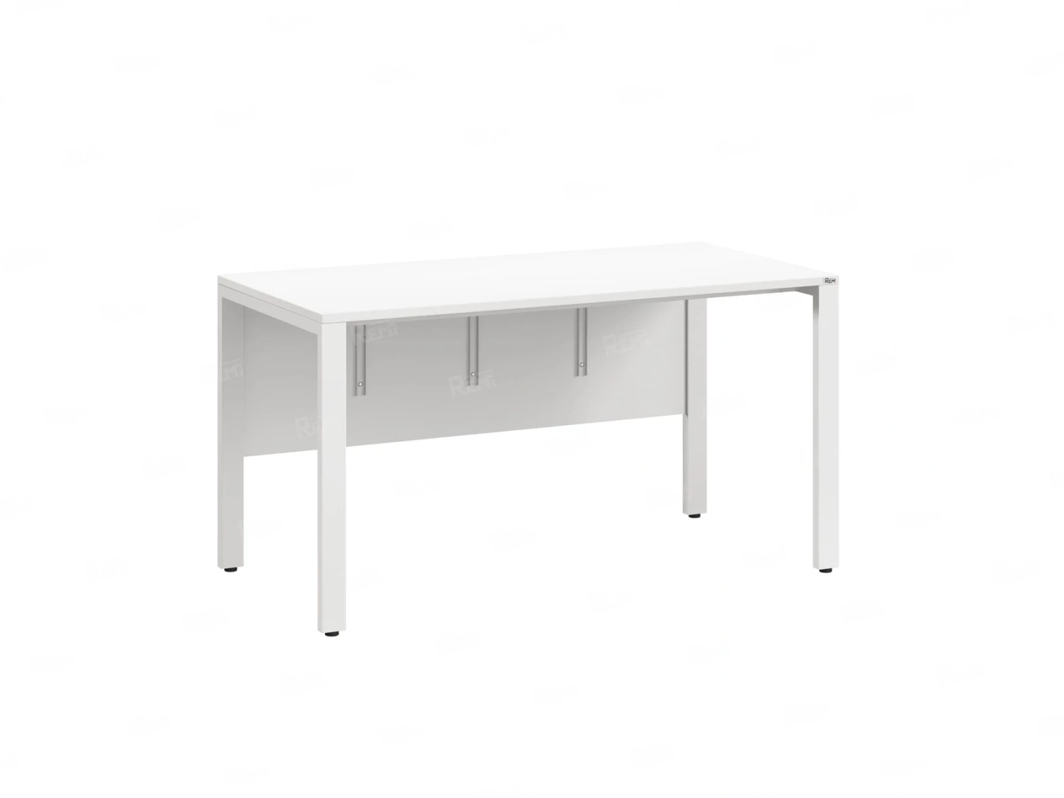 Стол прямой на П-образных опорах, экран ЛДСП 1200x600x750 RM005-12x6 Белый/Белый