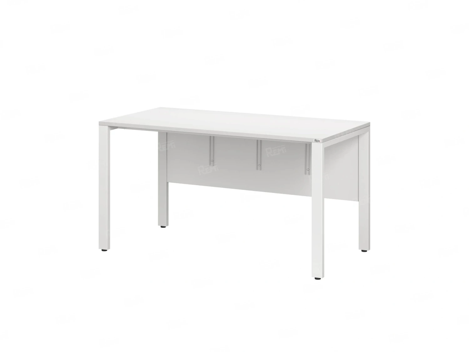 Стол прямой на П-образных опорах, экран ЛДСП 1200x600x750 RM005-12x6 Белый/Белый