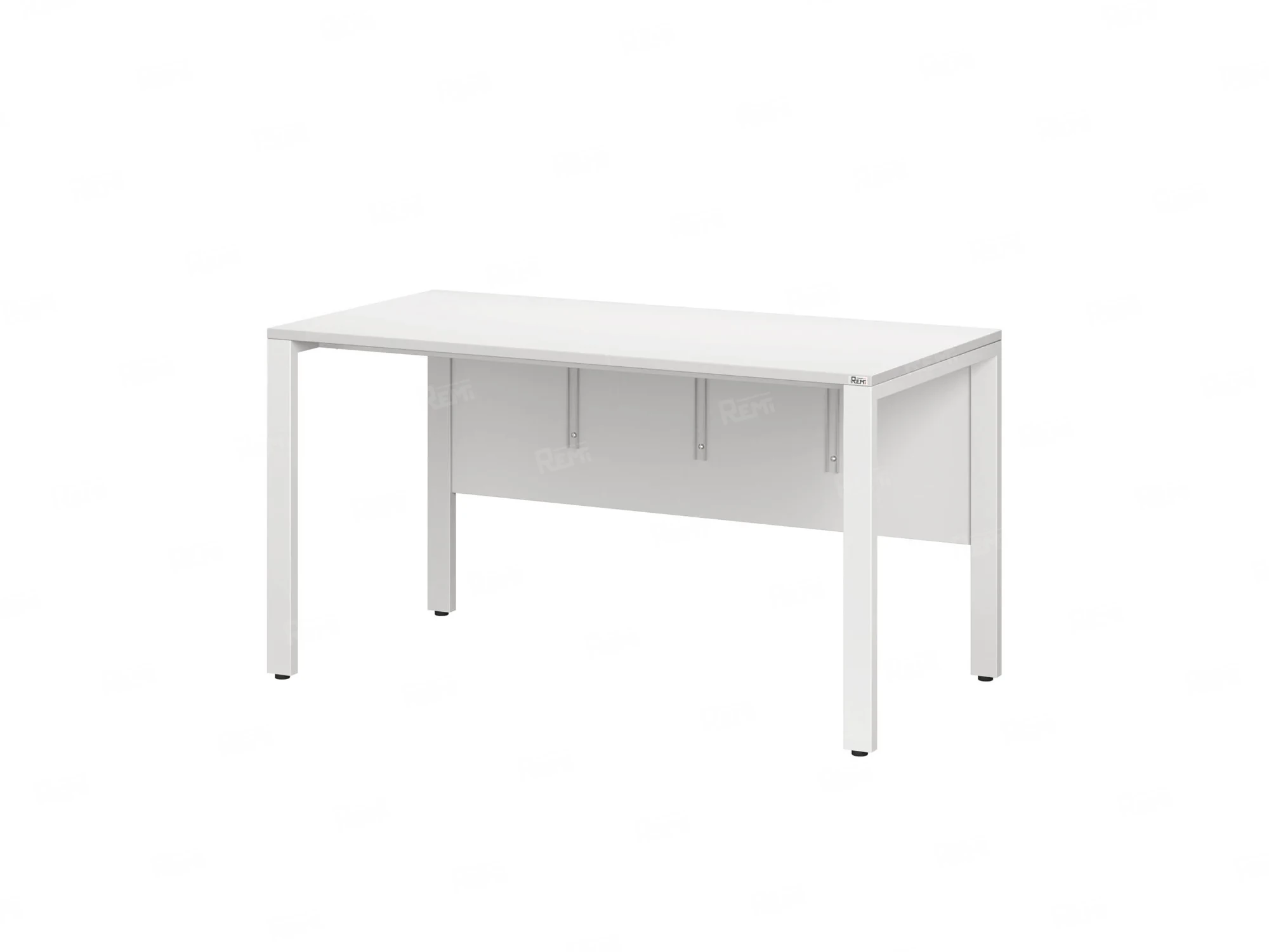 Стол прямой на П-образных опорах, экран ЛДСП 1200x600x750 RM005-12x6 Белый/Белый