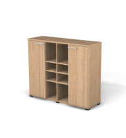 Стеллаж RS147 комби 129x42x108 см Швейцарский вяз, Серия Смарт | Smart
