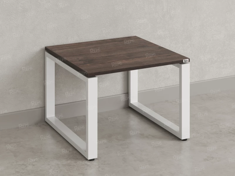 Журнальный стол с полкой 700x800x550 RM182-7x8 Дуб Апрельский шоколад/Белый